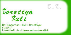 dorottya kuli business card